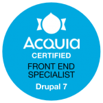 acquia certified front end specialist drupal 7 badge
